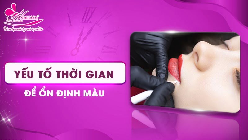 phun môi bị đốm đen