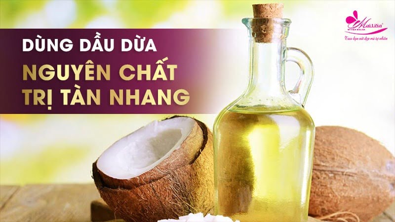 chữa tàn nhang bằng dầu dừa