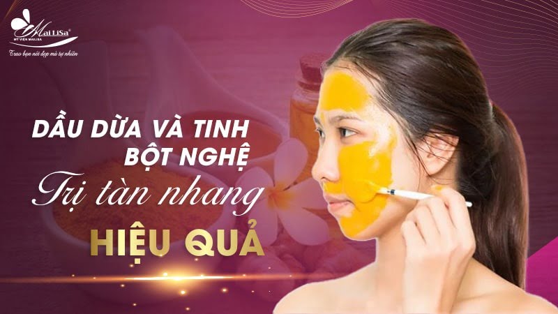 chữa tàn nhang bằng dầu dừa