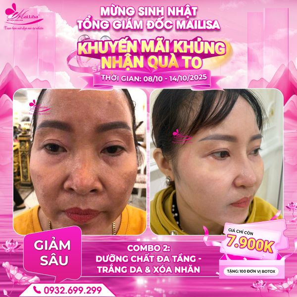 combo 2 dưỡng chất đa tầng - trắng da & xoá nhăn