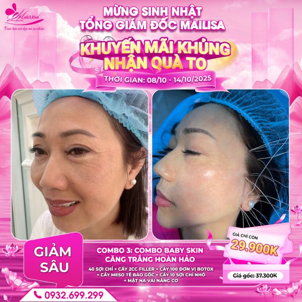 combo 3 combo baby skin căng trắng hoàn hảo